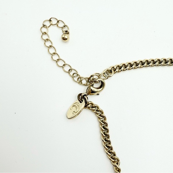 Wine Bib Acrylic Beaded Gold Toned Statement Necklace Chain - Picture 4 of 10